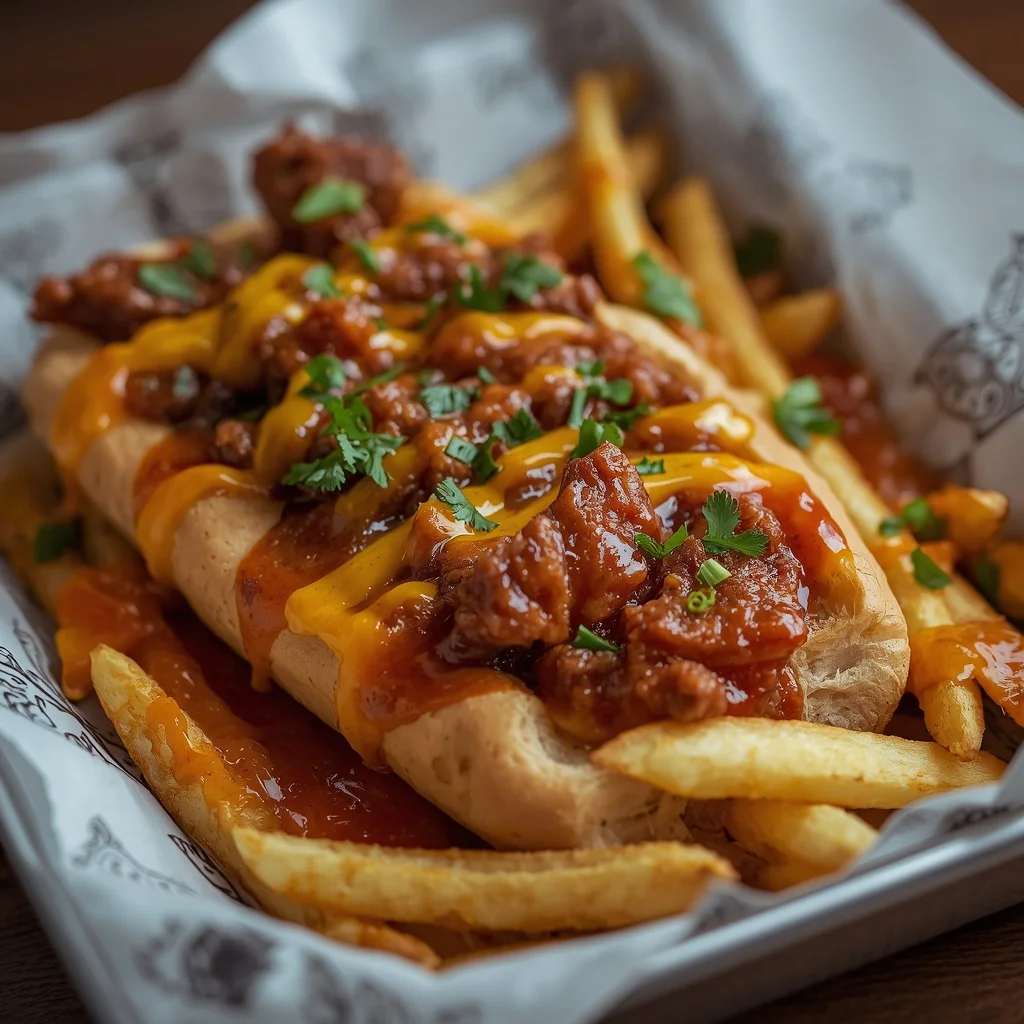 Loaded Halal Philly Cheesesteak Fries