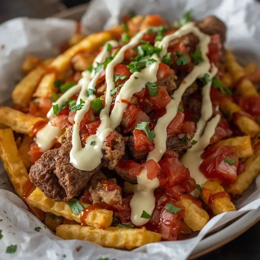 Loaded Shawarma Fries Bake