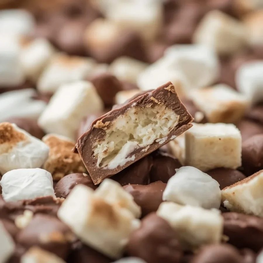 Marshmallow Rocky Road Freezer Fudge