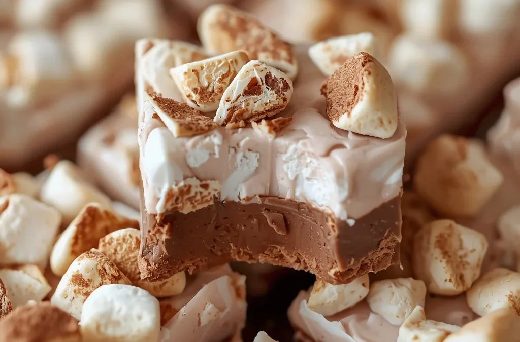Marshmallow Rocky Road Freezer Fudge