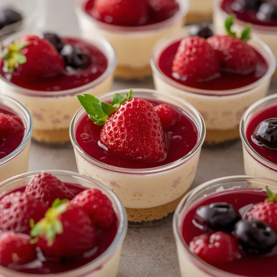 No Bake Halal Gelatin Cheesecake Cups