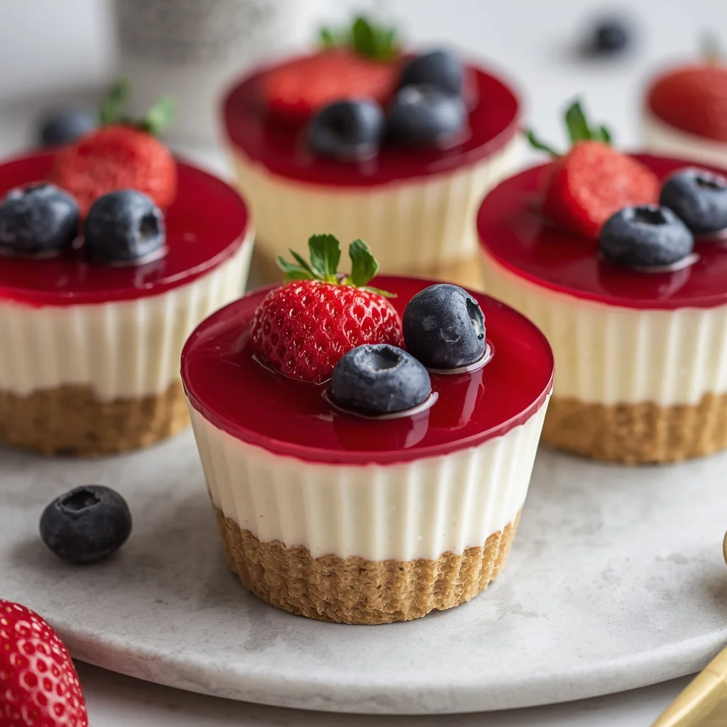 No Bake Halal Gelatin Cheesecake Cups
