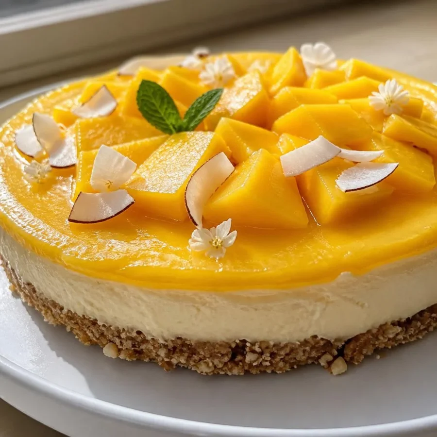 No-Bake Mango Coconut Tart