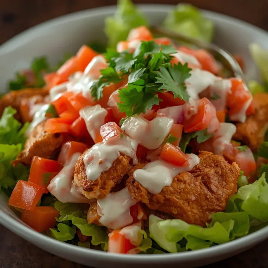 Pico de Gallo Halal Chicken Taco Salad