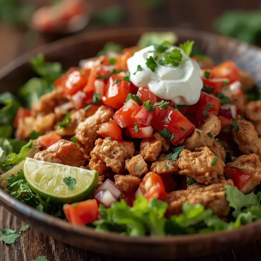 Pico de Gallo Halal Chicken Taco Salad