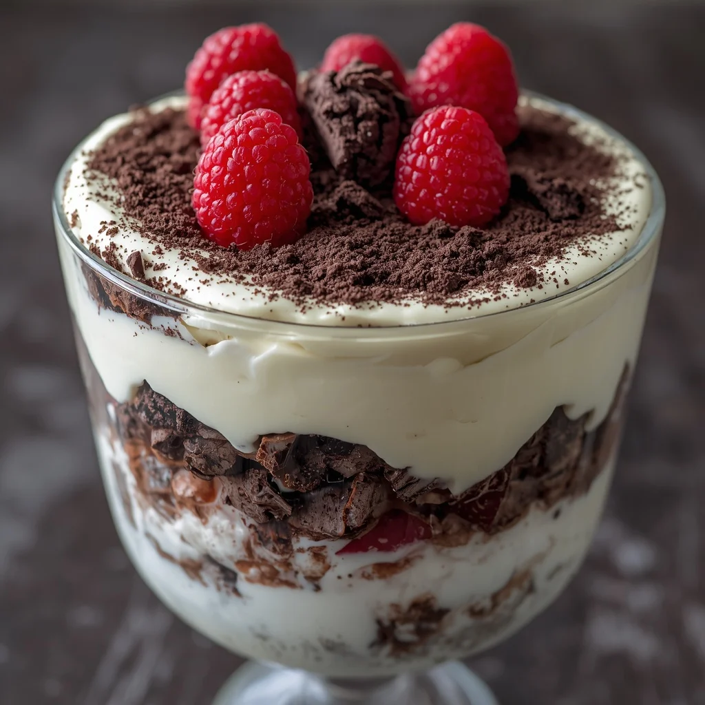 Raspberry White Chocolate Cookies & Cream Trifle