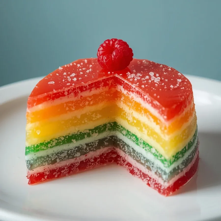 Retro Rainbow Jello Salad