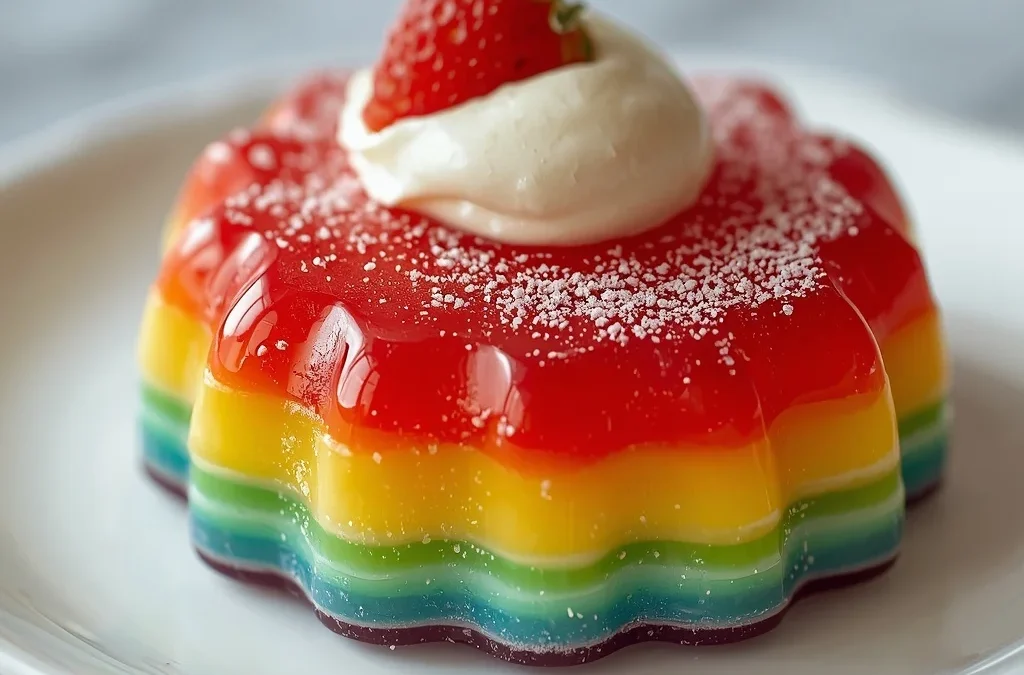 Retro Rainbow Jello Salad