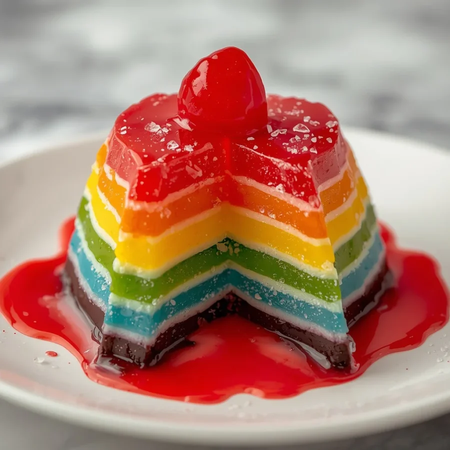 Retro Rainbow Jello Salad