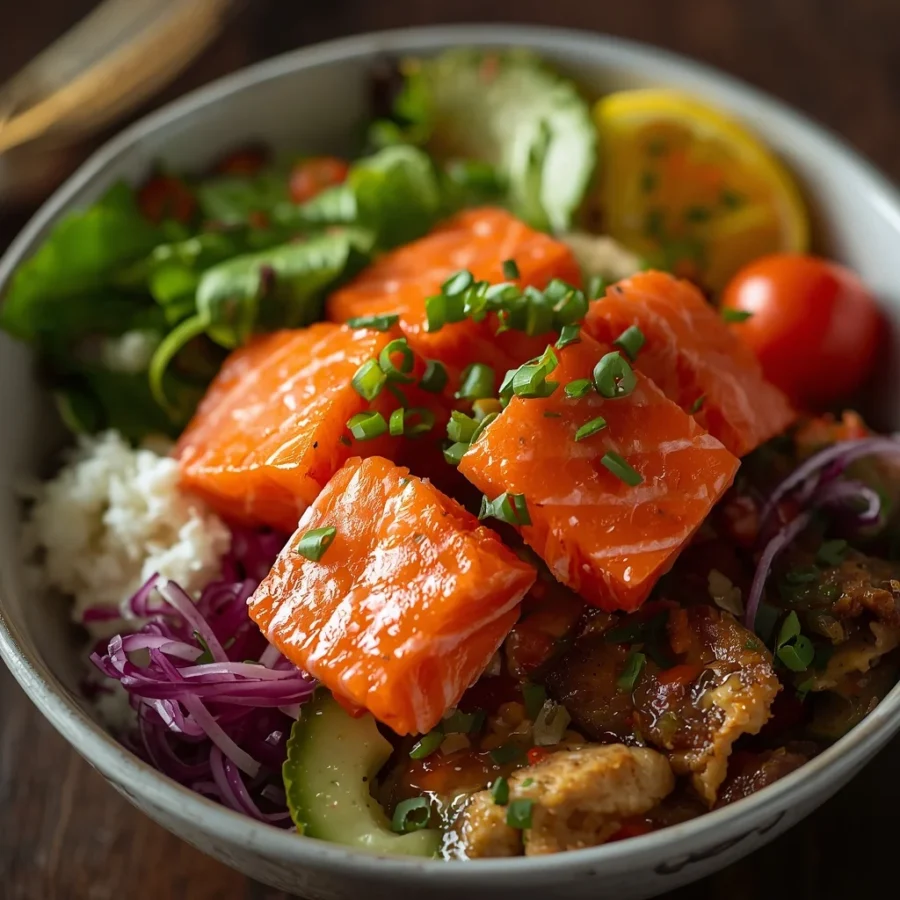Salmon Poke Bowl Salad