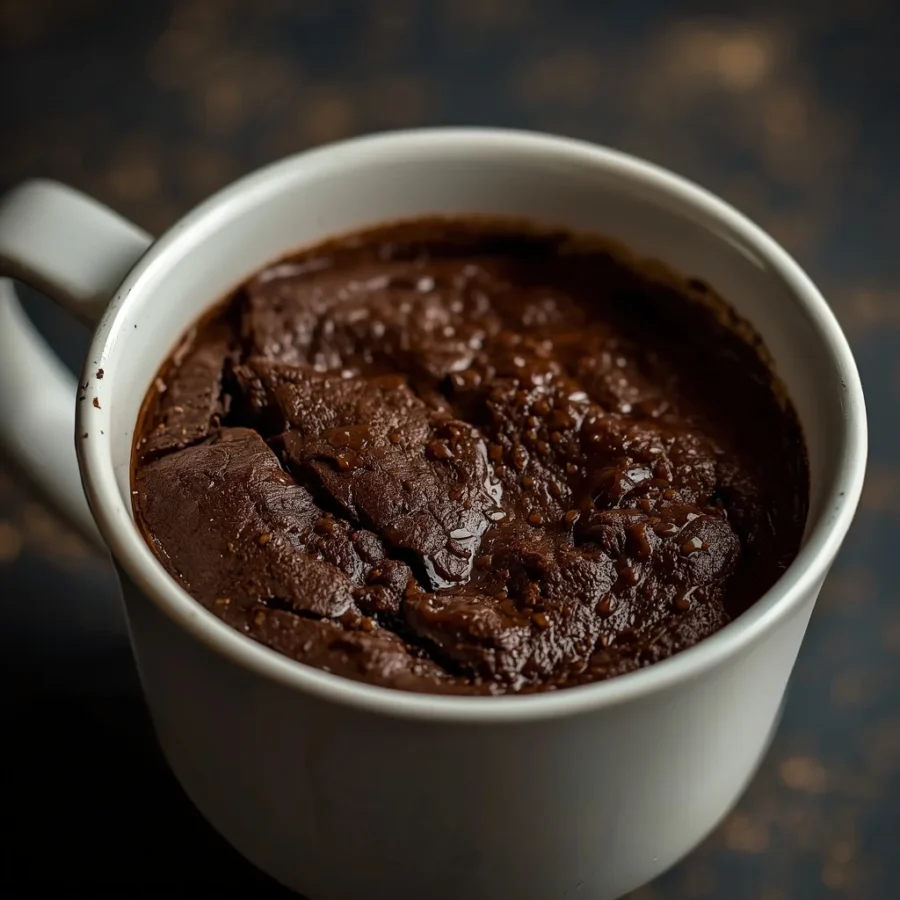 Single-Serve Fudgy Midnight Brownie in a Mug