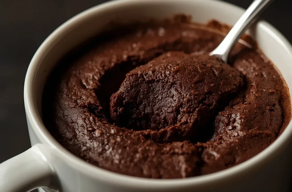 Single-Serve Fudgy Midnight Brownie in a Mug