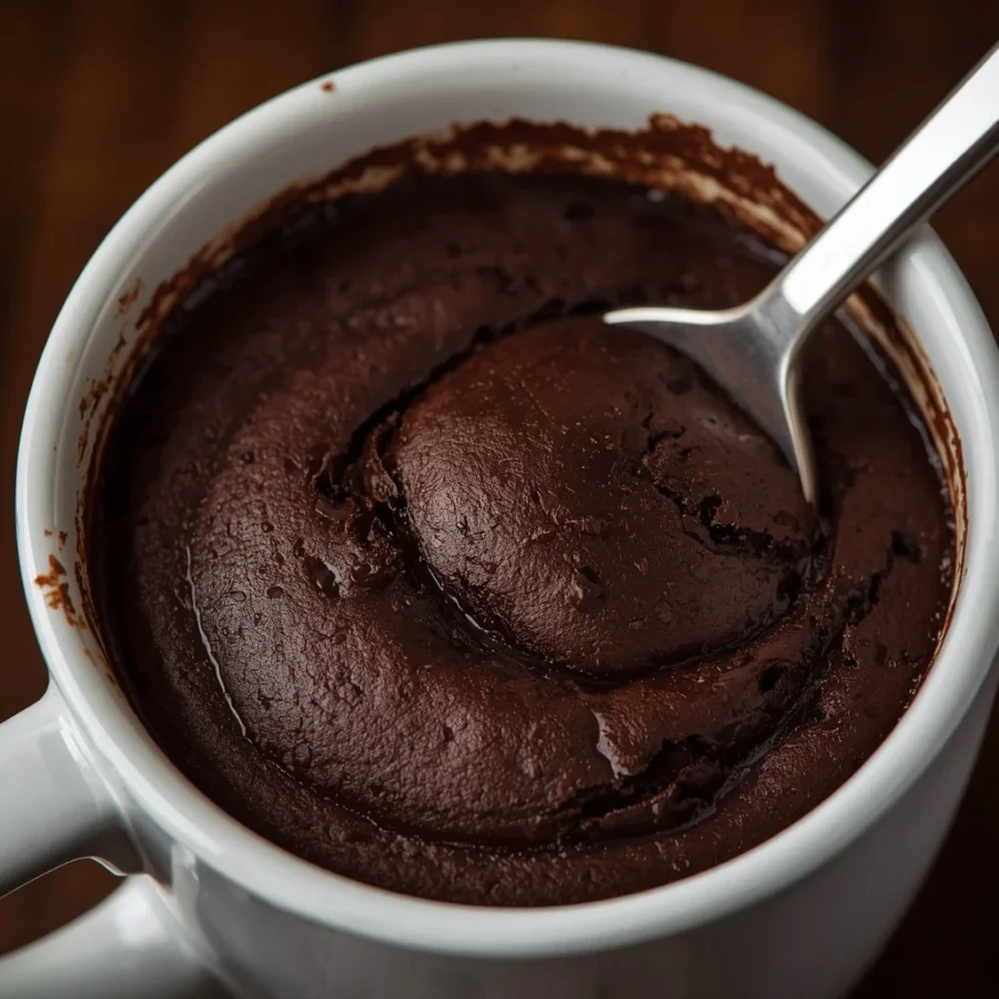 Single-Serve Fudgy Midnight Brownie in a Mug