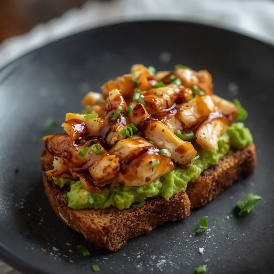 Smashed Chicken Avocado Toast