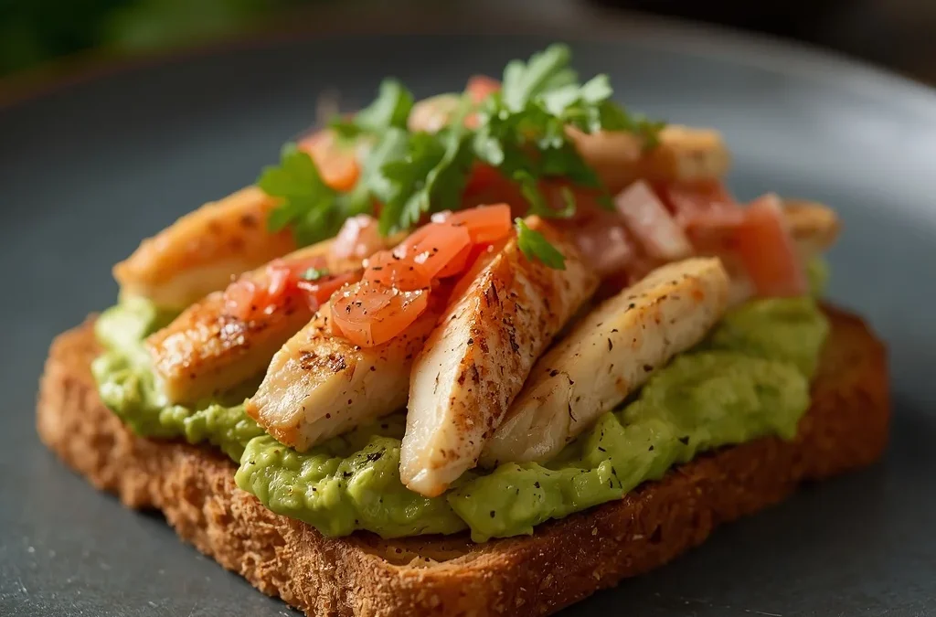 Smashed Chicken Avocado Toast