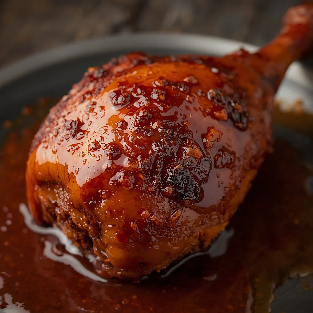 Smoked Turkey Leg with Apple Cider BBQ Sauce