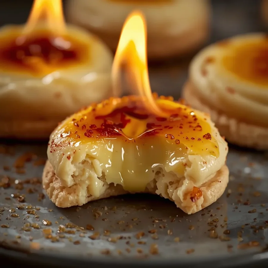 Soft Sugar Cookies with Torched Crème Brûlée Custard