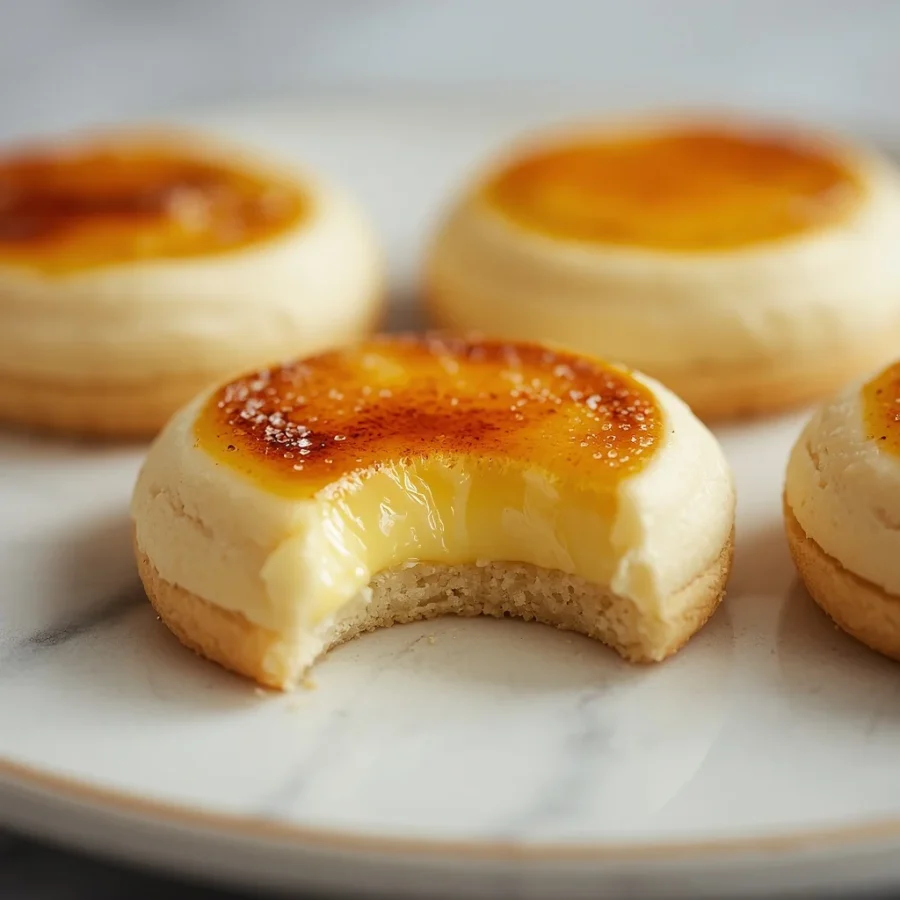 Soft Sugar Cookies with Torched Crème Brûlée Custard