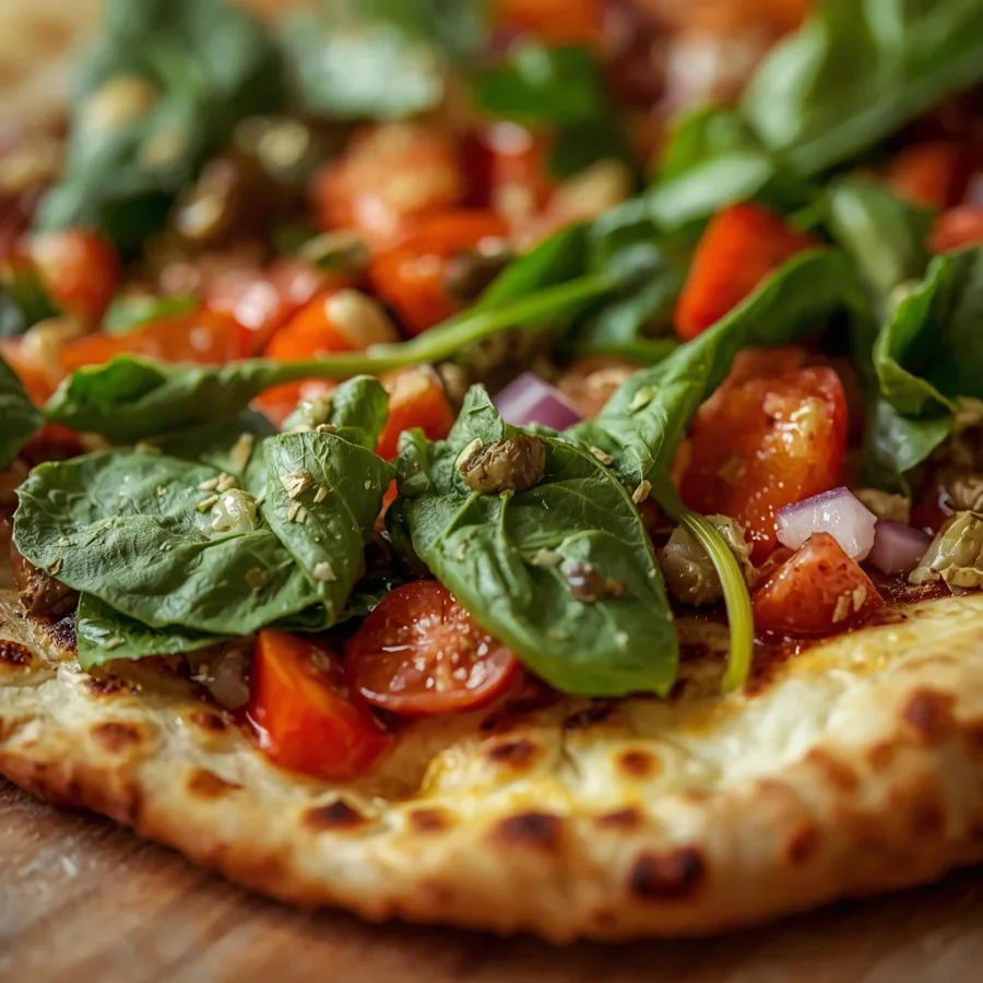 Spinach Feta Turkish Pide