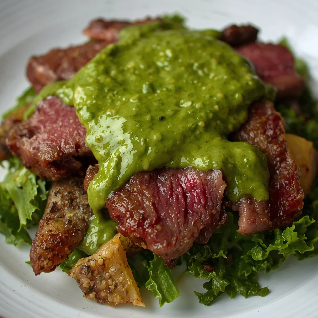 Steak & Avocado Chimichurri Salad