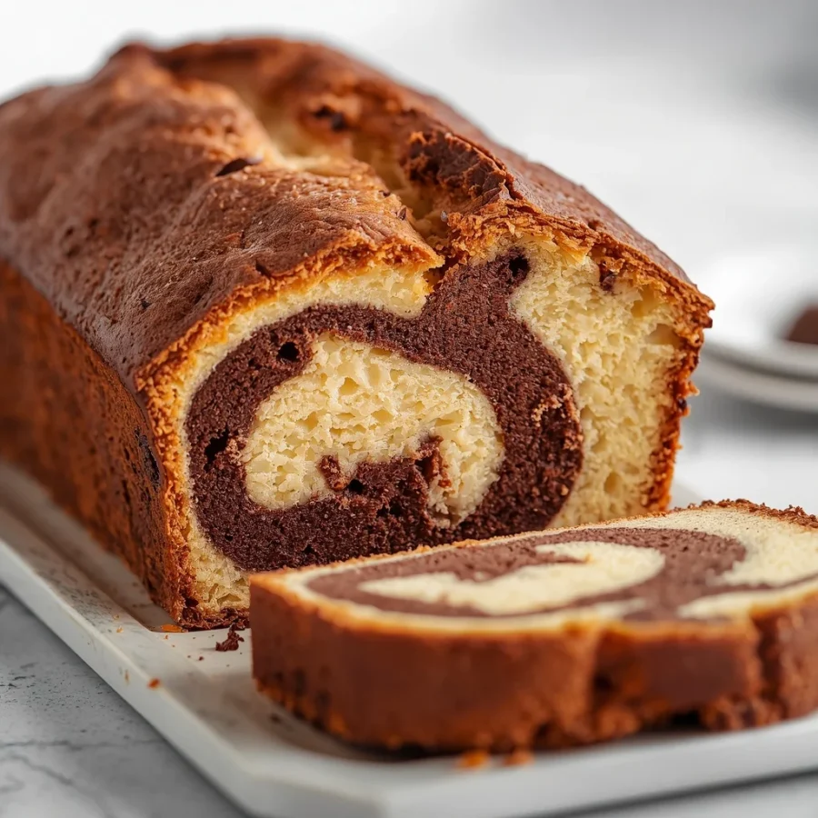 Turkish Delight Marble Loaf Cake