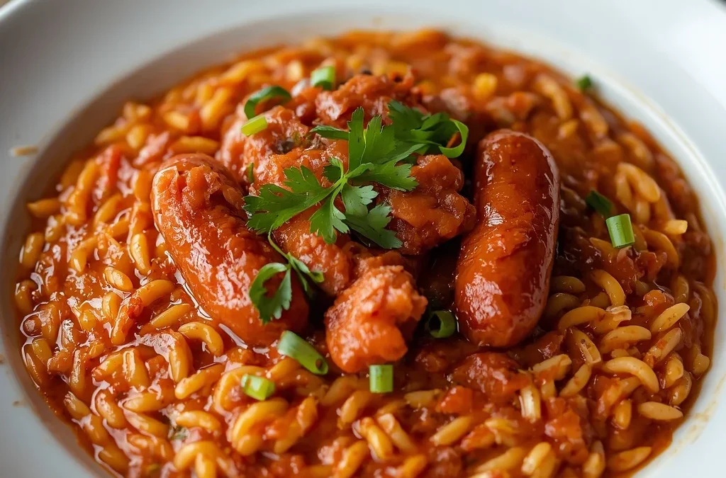 Turkish Menemen with Halal Beef Sausage