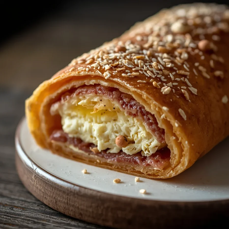 Turkish Simit Stuffed with Cheese