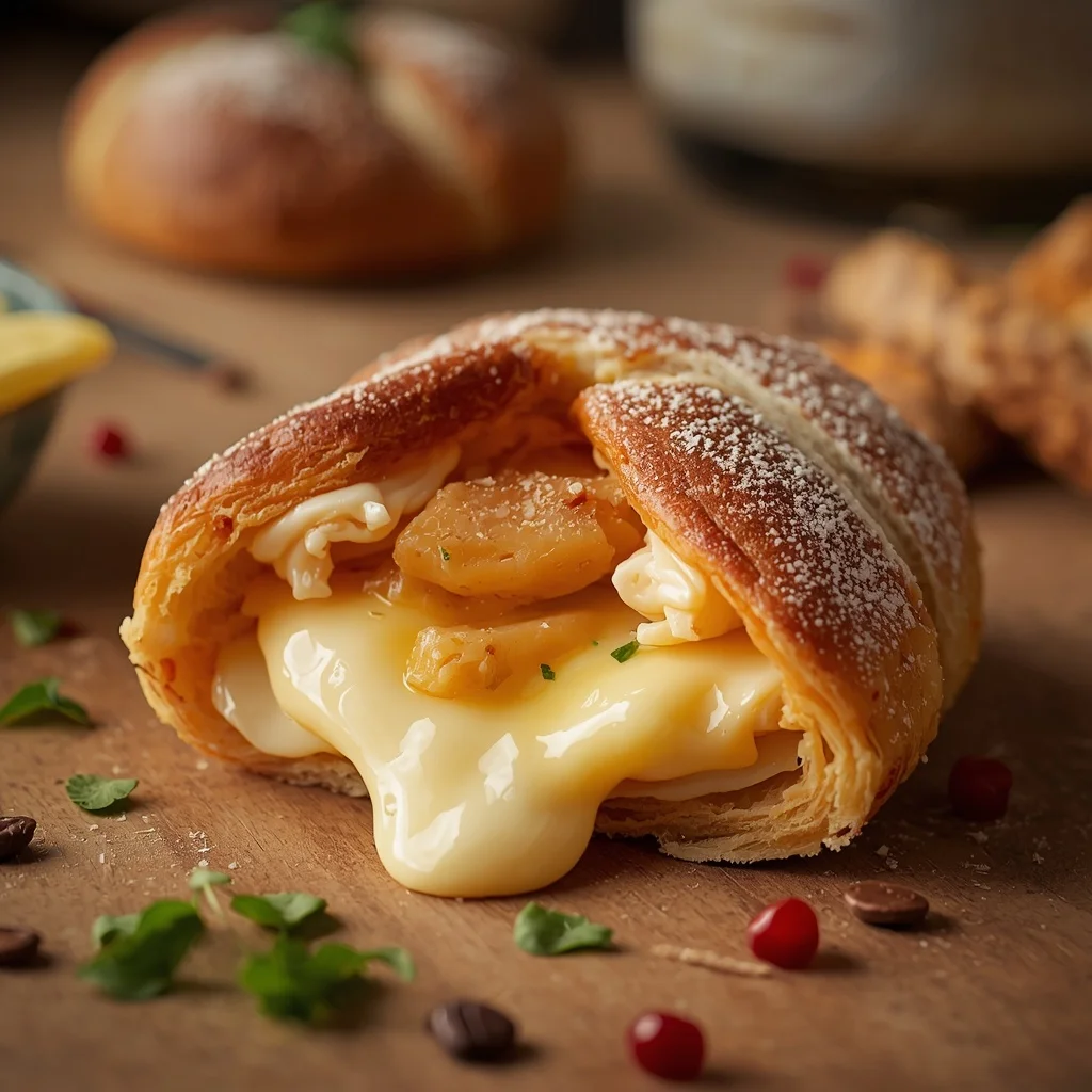 Turkish Simit Stuffed with Cheese