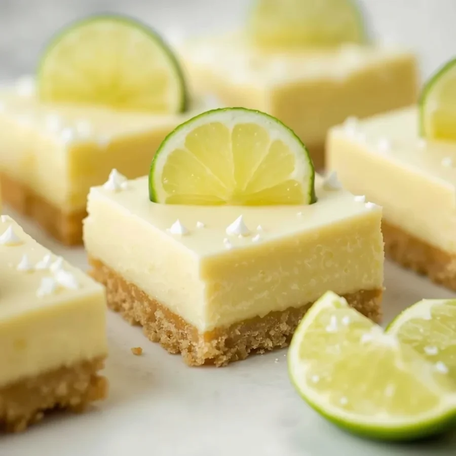 Zesty Key Lime Pie Bars with Shortbread Crust