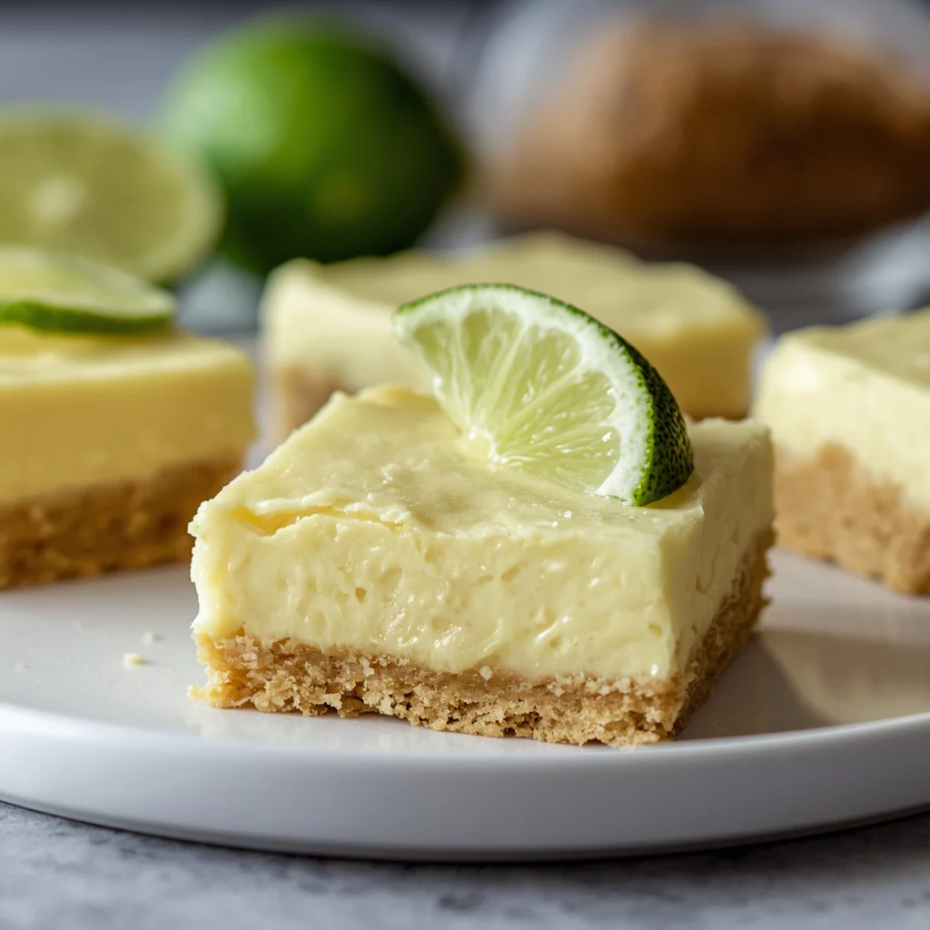 Zesty Key Lime Pie Bars with Shortbread Crust