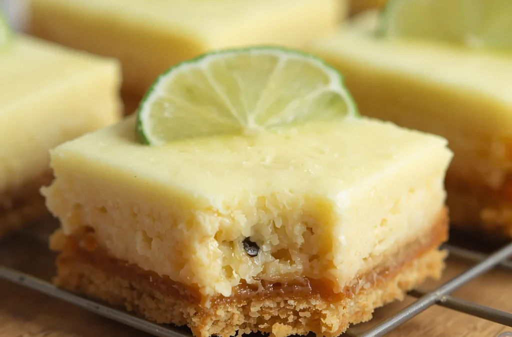 Zesty Key Lime Pie Bars with Shortbread Crust