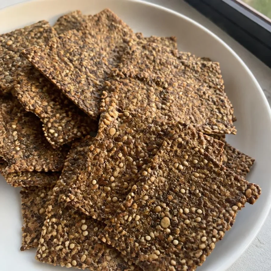 Gluten-Free Seeded Multi-Grain Crackers with Za'atar