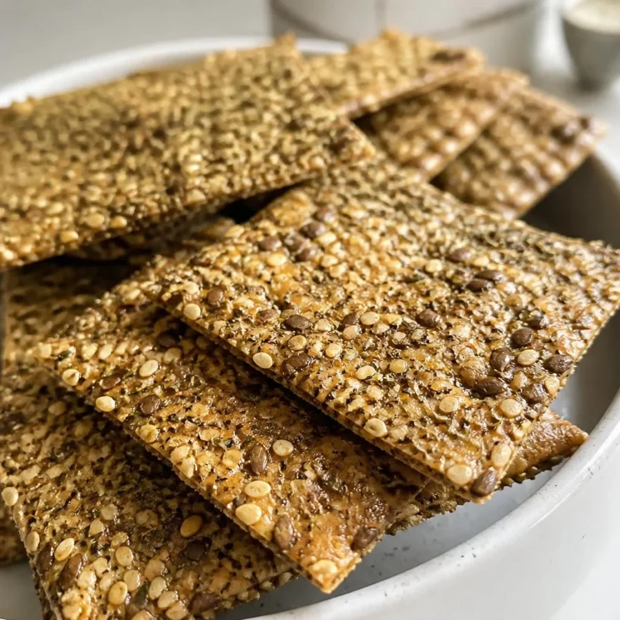 Gluten-Free Seeded Multi-Grain Crackers with Za'atar