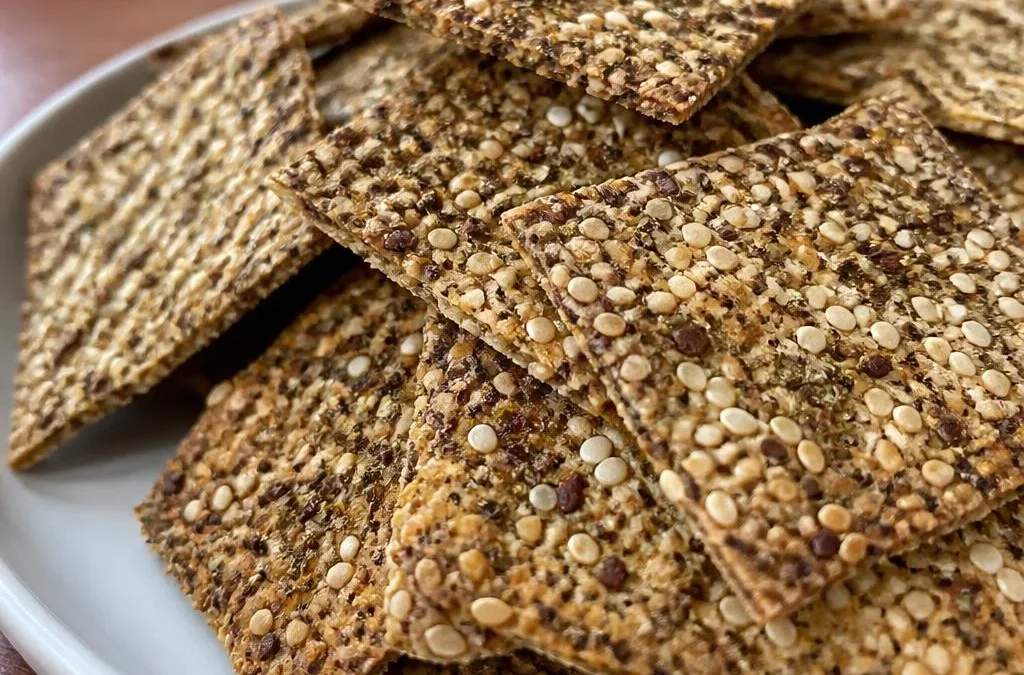 Gluten-Free Seeded Multi-Grain Crackers with Za'atar