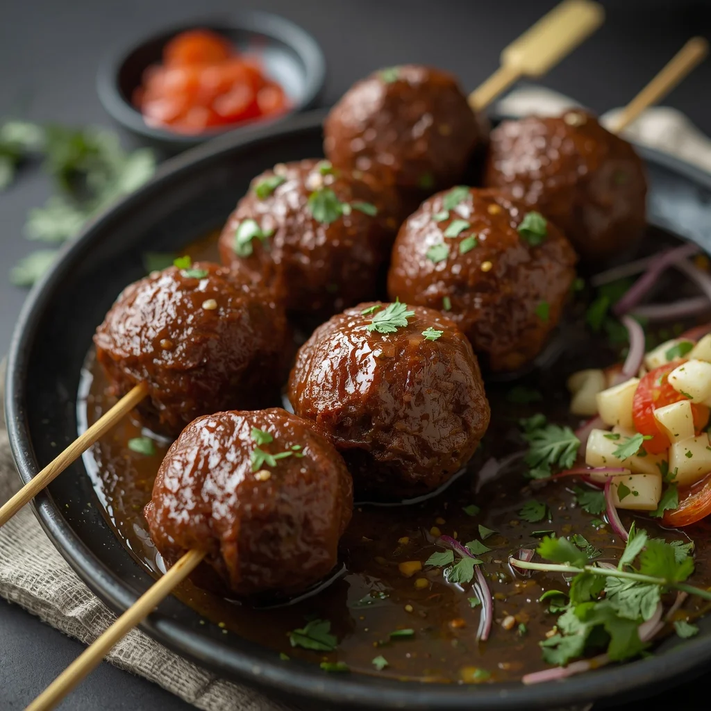 Beef Kofta Kebabs with Garlic Toum