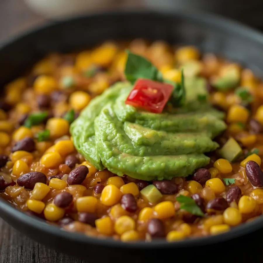 Cowboy Caviar with Black Beans, Corn & Avocado