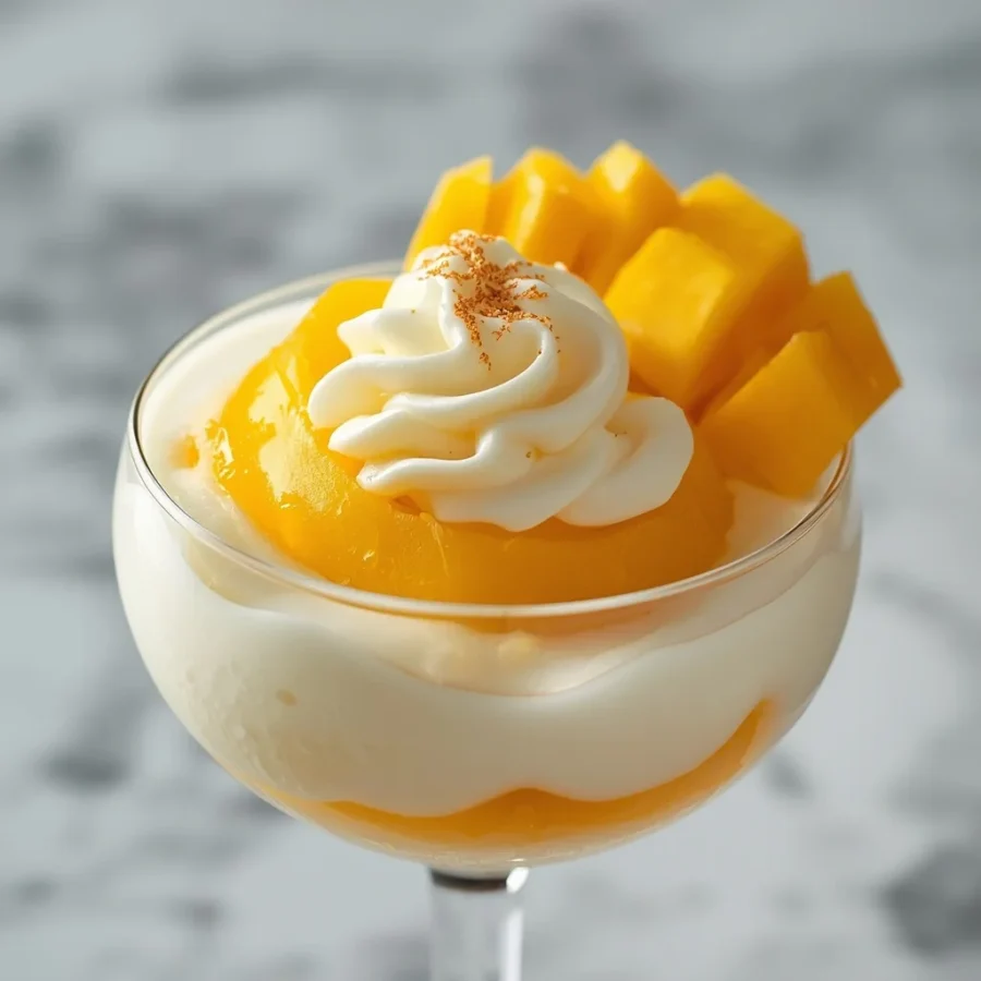Creamy Mango Sago Coconut Jelly Parfait