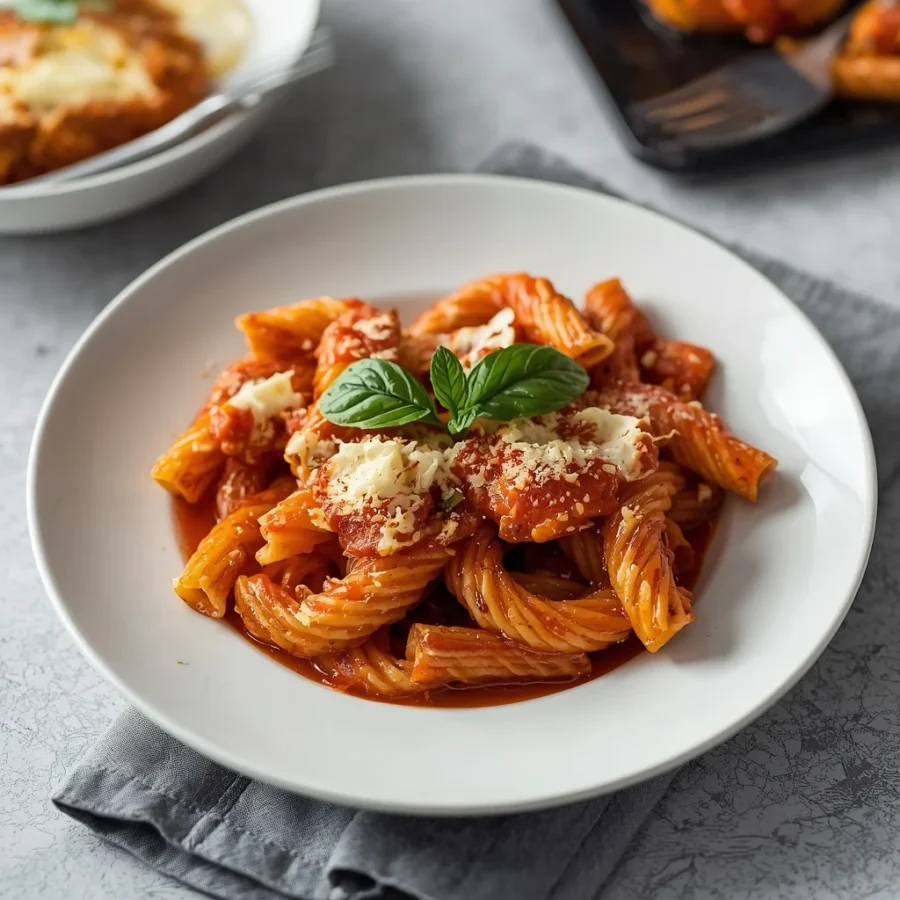 Creamy Roasted Red Pepper Pasta Bake