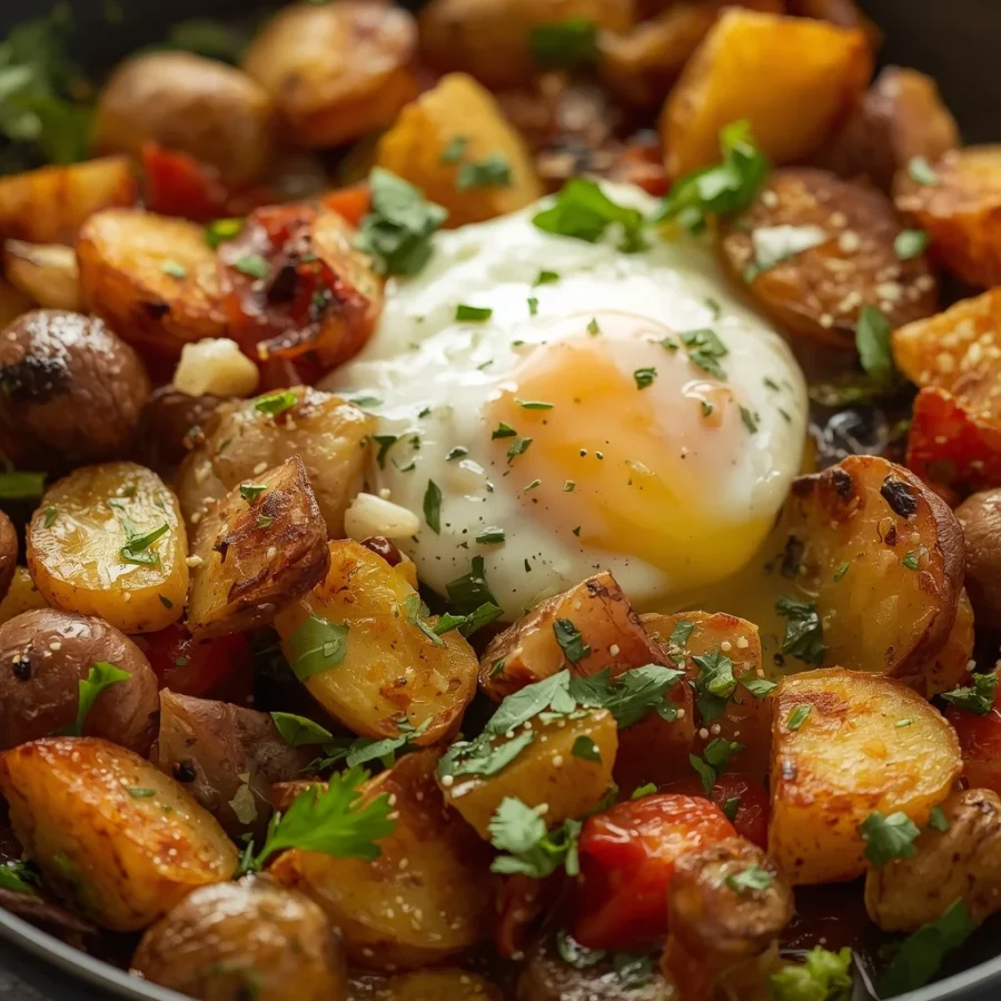 Crispy Air Fryer Breakfast Potatoes & Veggie Hash