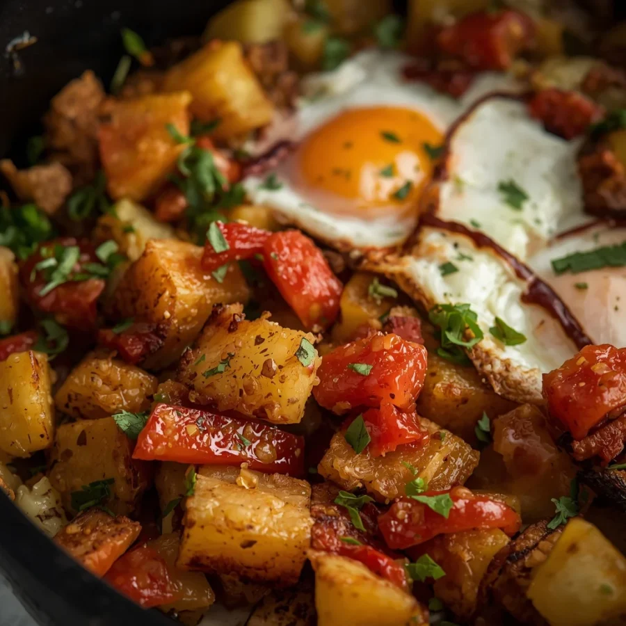 Crispy Air Fryer Breakfast Potatoes & Veggie Hash