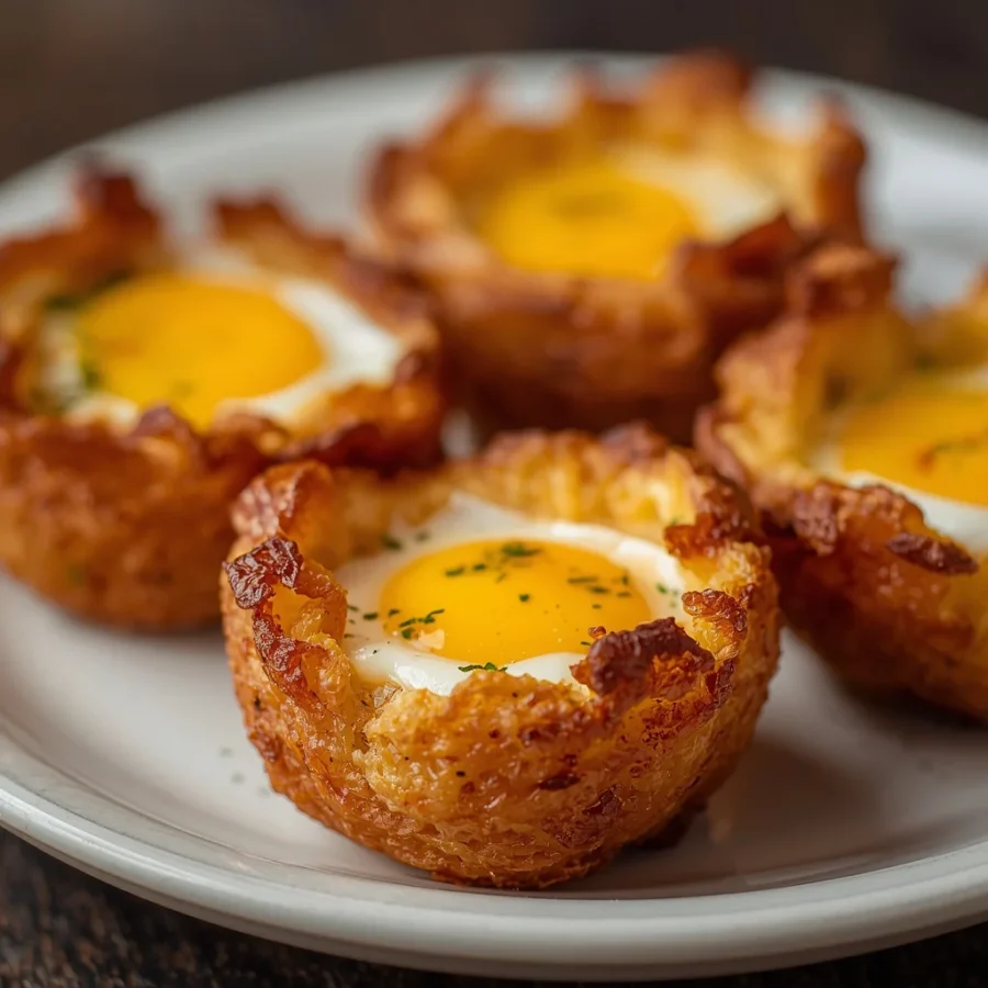 Crispy Baked Hash Brown Egg Nests