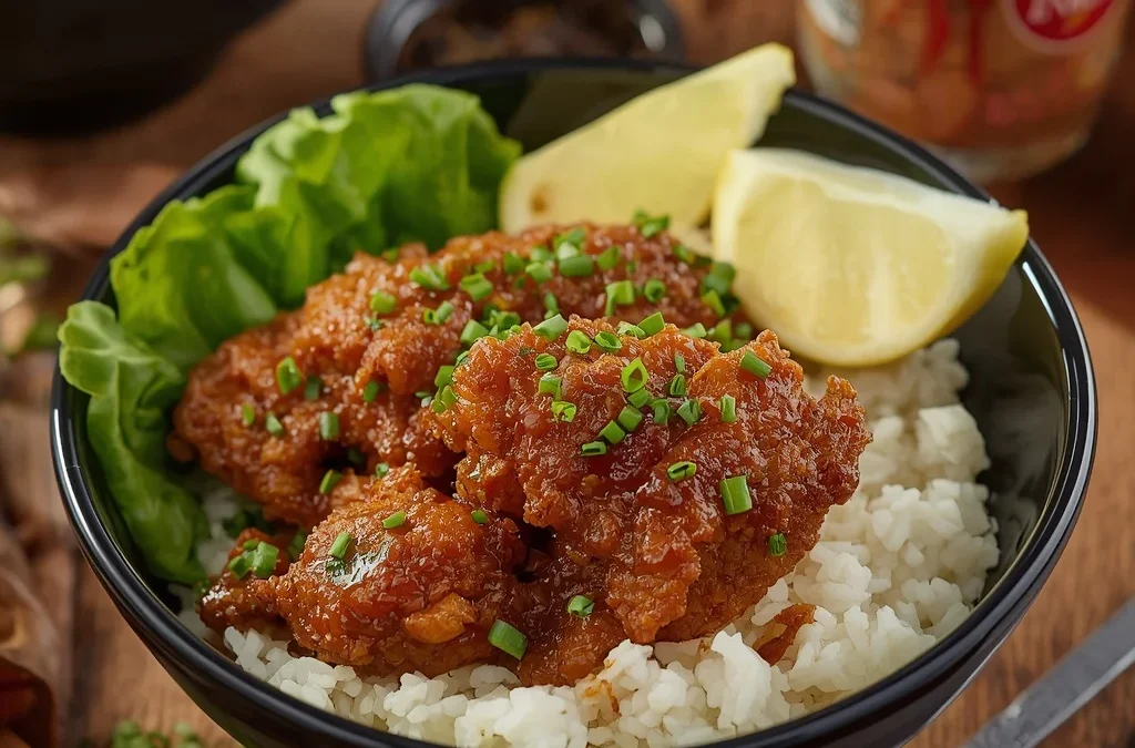 Crispy Halal Chicken Karaage Rice Bowls