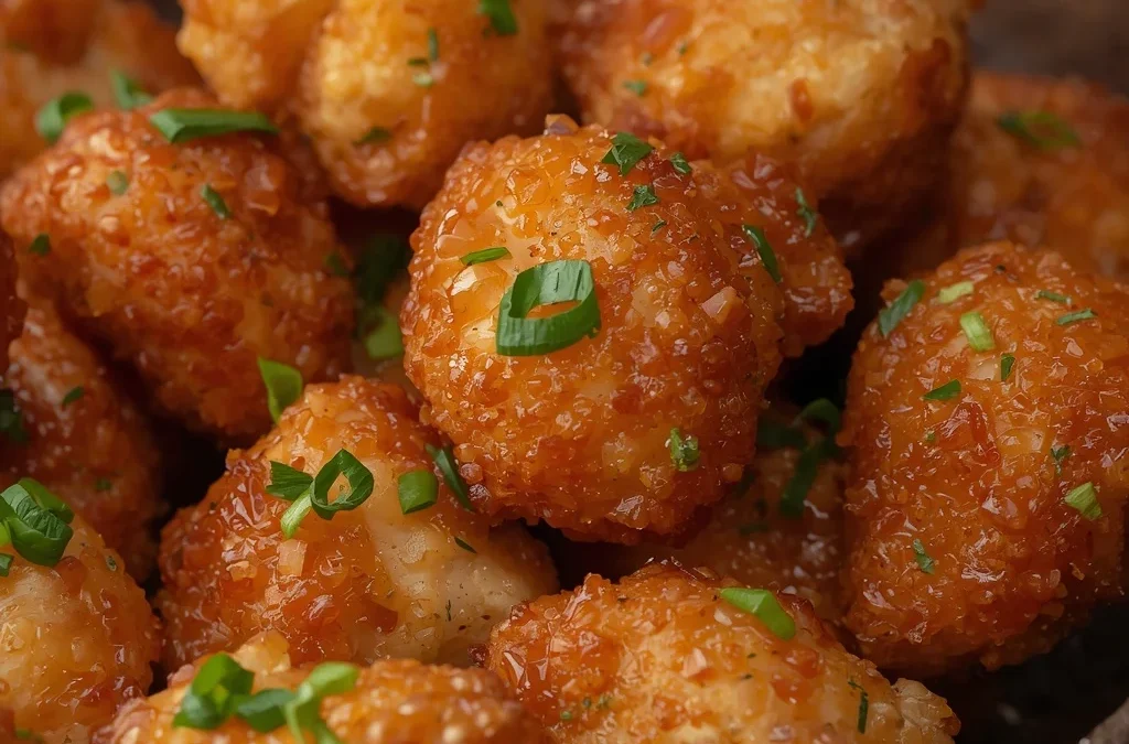 Crunchy Chicken Popcorn Bites with Sriracha Mayo