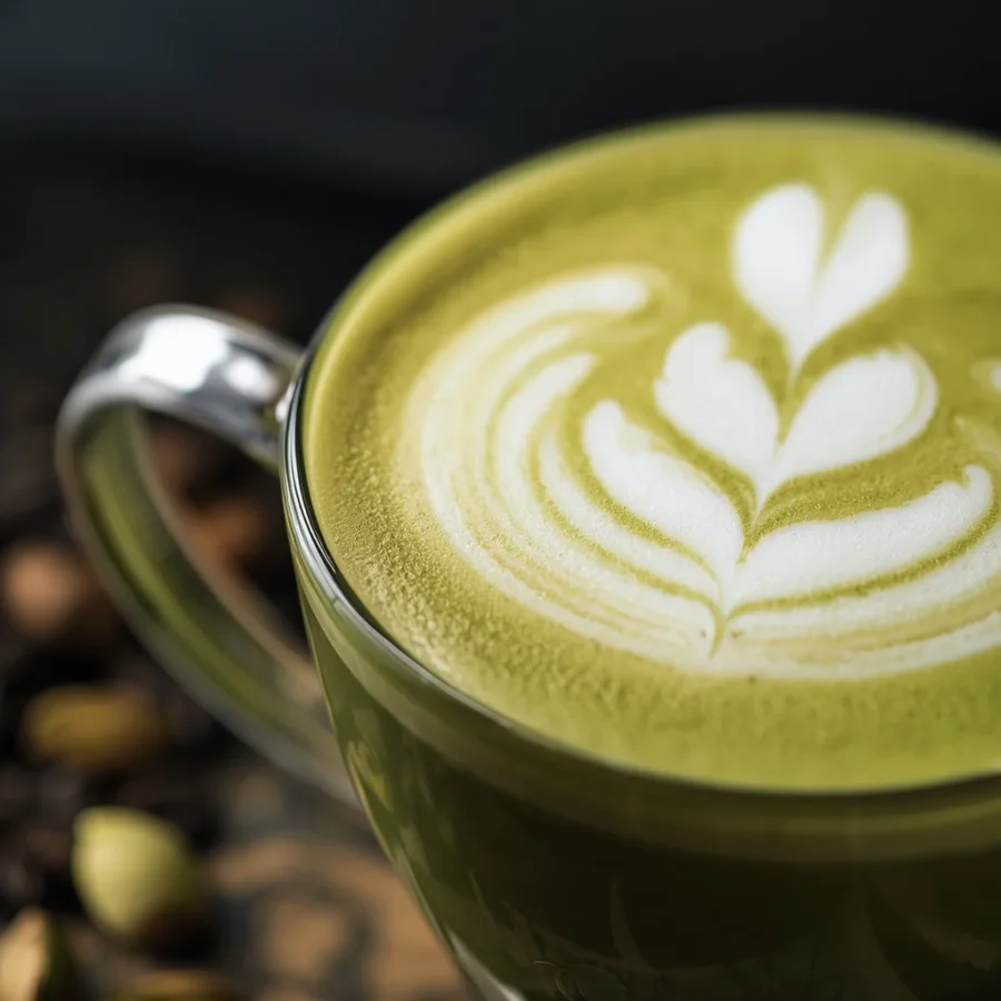 Dalgona Pistachio Latte