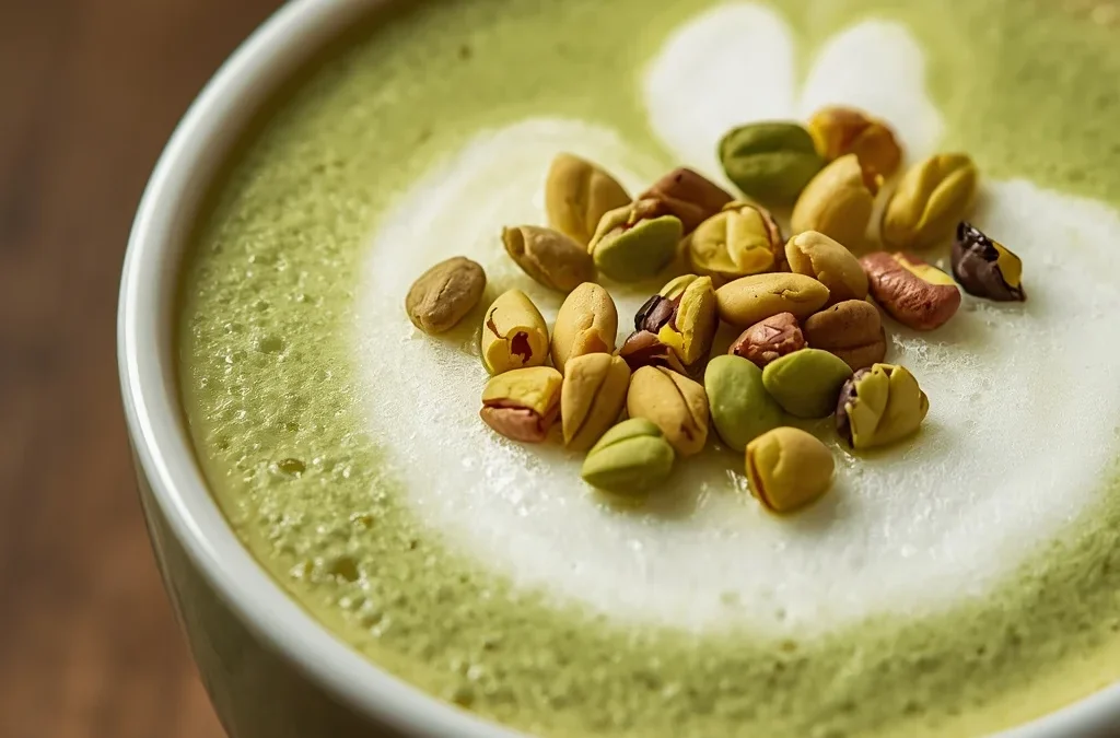 Dalgona Pistachio Latte