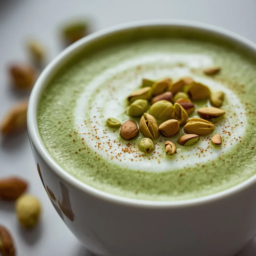 Dalgona Pistachio Latte