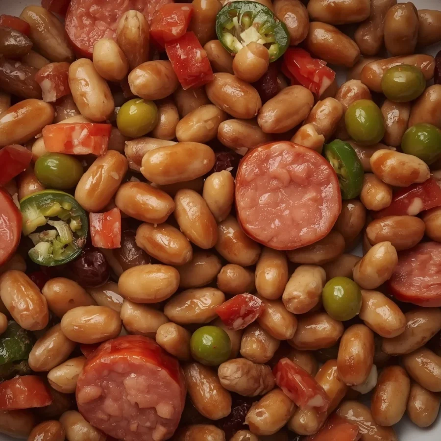 Dense Bean Salad with Smoky Turkey Sausage