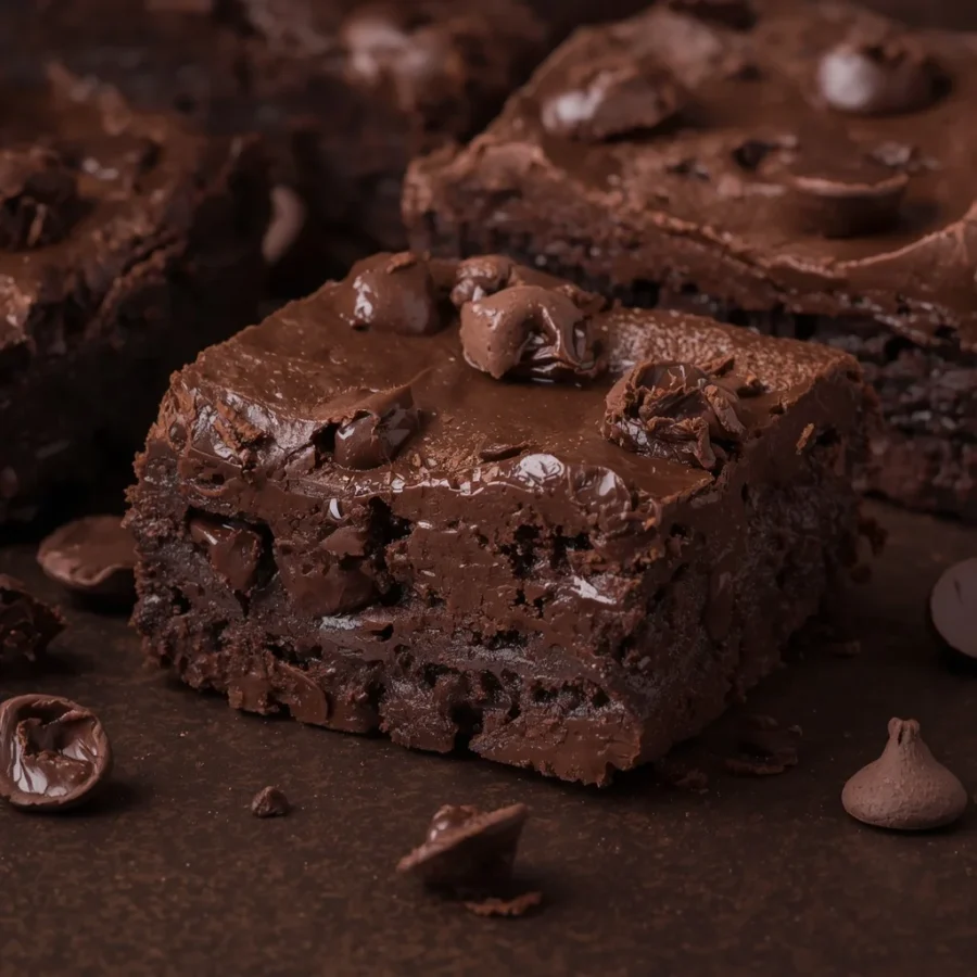 Double Chocolate Chip Fudge Brownies