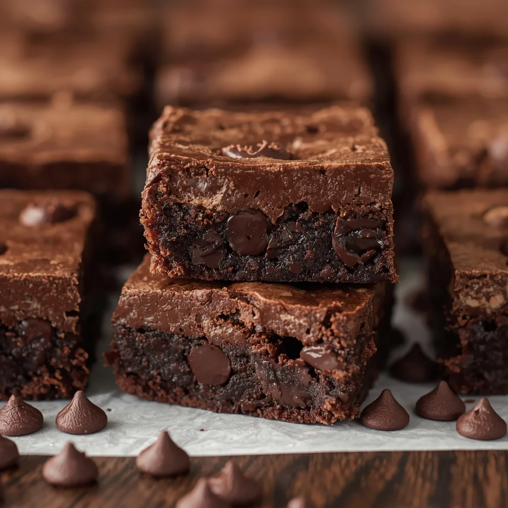 Double Chocolate Chip Fudge Brownies