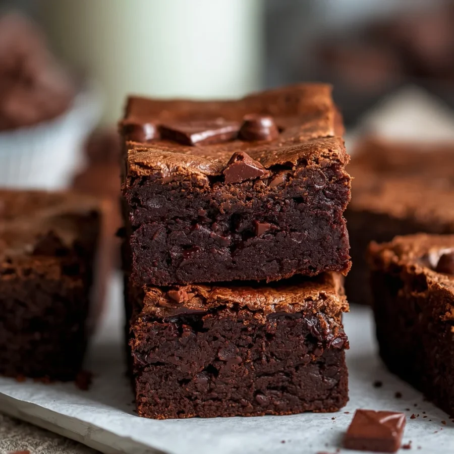 Double Chocolate Chip Fudge Brownies